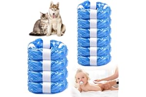 MEENEWCHING 4.5M Windeleimer Nachfüllkassetten, 10 Stück Litter Locker Nachfüllkassette, Nachfüllpackung Nachfüllfolienringe Nachfüllbeutel, Nachfüllfolie Windeleimer, Kompatibel mit Angelcare/Tommee Tippee (10)