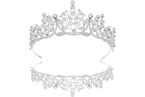 SNOWTAIN Schneespitze Bridal Tiara cerchietto,Sposa Cristallo Diadem Strass Corona principessa Wedding Tiara per Spettacoli Teatrali Per Matrimoni
