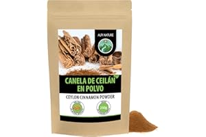 Alpi Nature Cannelle de Ceylan en Poudre 250g, Bâtons de Cannelle Moulus pour la Pâtisserie et la Cuisine