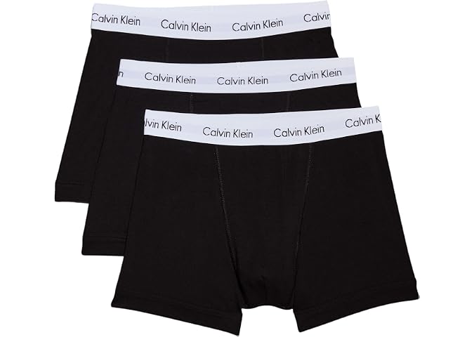 Calvin Klein Men's Boxer Shorts Trunks with Logo Waistband, Pack of 3