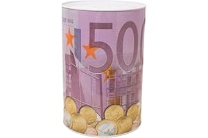 lmoikesz Argent en métal Tirelires en métal Plans d'épargne créatifs Boîtes en Plans d'épargne Boîtes d'épargne créative (50 Euros)