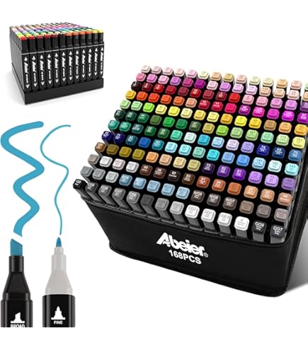 Pennarelli Alcolici 80 Colori Set Da 80 Pennarelli A Alcol Per Adulti E Bambini - Doppia Punta, Colori Vivaci, Ideali Per Illustrazione Select Liquore