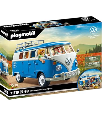 PLAYMOBIL 71522 Autobús Volkswagen T1 Edición Invierno - Juguete De Colección Con Accesorios