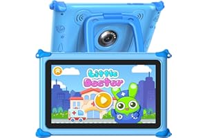 TOPELOTEK Kids Tablet 7IN Toddler Tablets for Kid, Android Children’s Tablet for Toddlers with Parental Control, Camera, Shockproof Case, Kids Educational App Learning Tablets for Boys Girls Ages 3-7 Years