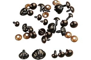 CREATIV Ojos y narices de oso de peluche, 10-15 mm, 12 unidades surtidas