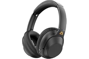 Ankbit E500 Active Noise Cancelling Headphones Deep Bass Hi-Fi Sound with 80H Playtime, Over Ear Bluetooth Wireless& Wired Headphone With Voice Assistant for TV/Travel/Home/Office