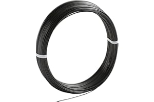 Wazakura Alambre para Entrenamiento Bonsai en Aluminio 1mm 150g Hecho en Japón, Alambre Japonés para Bonsai para la Modelación de Ramas y Troncos - Negro (1mm)