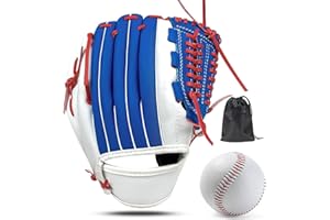 LeapBeast Guanti da Baseball, Brocca Softball Guanti con Morbido Baseball, Solido PU Ispessimento Left Hand Guanti per Bambini/Ragazzi/Adulti Professionale Baseballs Guanto