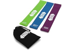 CKB Ltd® Zestaw 3 opasek oporowych do ćwiczeń Elastyczna kostka noga domowa siłownia fitness - naturalny lateks - idealny do treningów łupów i fizjoterapii, pilatesu, jogi, rehabilitacji, mobilności i