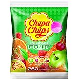 Chupa Chups Lollipops Frutta, Lecca-lecca alla Frutta, Mela, Fragola, Arancia, Ciliegia, 250 Pezzi, 3 kg