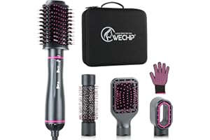 LONGYI Haartrockner Warmluftbürste, Abnehmbar 4-in-1-Föhnbürste Haarstyler, Negativ-Ionen-Haartrocknerbürste für Trocknen, Volumisieren, Glätten, Locken, reduziert Frizz und statisch