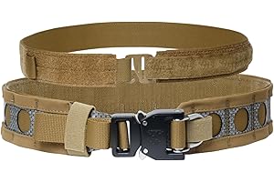 ULIONTAC 2-Lagiger Taktischer Gürtel Molle-System für Herren 5cm 500D Nylon Schnellverschluss Leichte Legierungsschnalle Mehrzweckgürtel Jagd Wandern