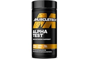 ‎MUSCLETECH MuscleTech AlphaTest Testosteron-Booster-Ergänzungsmittel für Männer, Trainingsergänzungsmittel, Muskelaufbaumittel für Männer, 200 mg Maca-Extrakt, Zink und Bor, 120 Kapseln, 30 Portionen