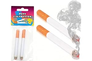 Falska puff-cigaretter kostymtillbehör – som blåser rök – 8,3 cm – hållbar och realistisk och idealisk för temafester och hål