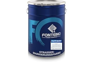 FONTEINO Peinture de marquage sol - Traçage routier, de chantier, de parking, de marche d'escalier - Jaune 2,5L