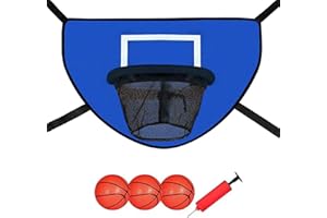 PENYUY Trampoline Basketball Hoop with Breakaway Rim, 3 Mini Basketballs and Pump, Reusable Ball Hoop for Trampoline, Basketball Hoop for Kids Adults Indoor Outdoor Use