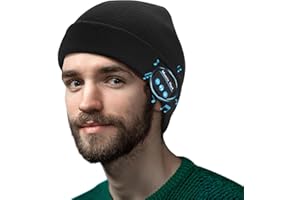 TOVIKI Gorro Bluetooth de Invierno, Regalo para Hombres y Mujeres Gorro de Música Bluetooth 5.4 Regalos Originales para Hombre Cálido Gorro Invierno Hombre y Mujere para Esquiar Correr Pasear al Perro