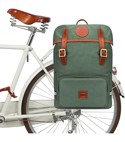 Tourbon Borsa Posteriore Per Bicicletta In Tela Impermeabile – Doppia – 20L – Verde