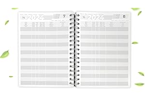 KOCHDIALOG Reservation Book 2024 Sturdy Ring Binder A5 for Catering and Hotel, Restaurant, Gastro, Guest House, Holiday Home, Room Occupancy Plan, Booking Calendar, Occupancy Plan, 1 Piece (A5; 2024)