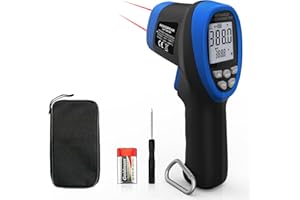 H HOLDPEAK HoldPeak HP-985B Thermomètre Infrarouge -58℉~2480℉ (-50℃～1360℃) Thermomètre Infrarouge Numérique Pistolet de Température Sans Contact à Double Laser Pour L'industrie des Fours de Fusion de Forge