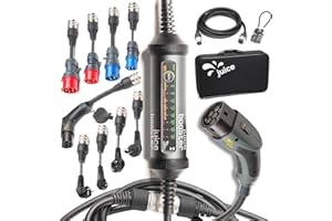 SMART JUICE Juice Booster 2 Master Set, Mobile Wallbox 22kW Sin Instalación, Cargador Coche Electrico con Cable Tipo 2, Incluye 4 CEE + 4 Adaptadores UE + Adaptador Tipo 2 + Extensión de 5m + 2 Candados