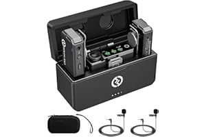 HOLLYVIEW Hollyland Lark MAX Microfono Lavalier Wireless (con 2 Microfoni Esterni) 48kHz/24 bit Audio, ENC Anti-rumore, 22H Durata 250m, 8GB Funzione di Registrazione Microfono Wireless per Fotocamera Telefono