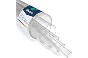 diconfa Acrylglas Kunststoff-Rohr glasklar - Ø 5 bis 500mm - LÄNGE 100mm bis 1000mm - AUSWAHL: Durchmesser 13/9mm x 500mm (50cm) - Farblos transparent Dekoration Messebau Beleuchtung Möbel