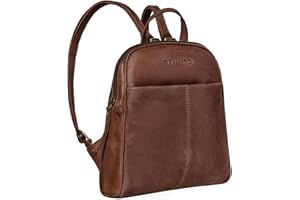 STILORD 'Charlotte' Sac à dos élégant Cuir Pour Femme Petit Sac a Main Femmes Porte à l'épaule Shopping Backpack Daypack Retro Cuir Véritable