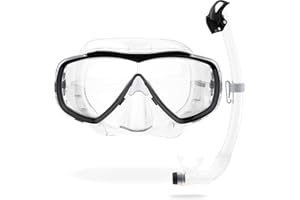 CRESSI Estrella + Seal Dry Combo - Ensemble Combo pour Adultes Masque Estrella et Innovant Tuba Seal Dry Parfait pour la Plongée et Snorkeling, Taille Unique