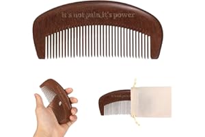 PEUTIER Wehenkamm aus Holz, Geburtskamm Sandelholz Natürlich Geburtskamm Wehen- und Entbindungsutensilien Schwangerschaft Geschenk für Schwangere Frauen mit Stoffbeutel