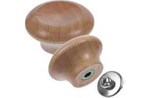 FELTECHELECTR 2pcs Solid Wood Pot Cap Top Bead Kettle Lid Knobs Pot Lid Handles Pot Lid Tools Pan Lid Handles Saucepan Lid Knobs Pot Replacement Lid Universal Pot Knob Wooden Detachable