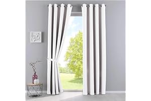 Gardinenbox Vorhänge Blickdicht »Newyork« Weiß HxB 225x140 cm 2er-Pack Thermo-Gardinen Verdunkelungsvorhang Blackout Ösen schalldämmend ÖKOTEX UV-Schutz Raffhalter, 201920600-2