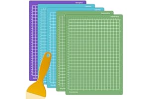 NICKLIN Cutting Mat for Cricut Joy Xtra 5 Pcs Plotter Mat 8.5 x 12 Inch Variety Grip Vinyl Mats Include LightGrip StandardGrip StrongGrip Adhesive Non-Slip and Reusable Cut Mat for Cricut Accessories