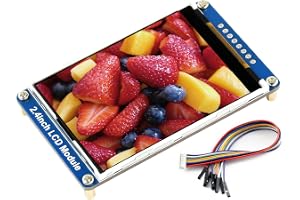 Wonrabai Waveshare 2.4Inch Lcd Display Module Tft Panel 240X320 Resolution 65K Rgb Colors Embedded Ili9341 Driver Spi Interface Compatible With Raspberry Pi/With Arduino/ Stm32, Etc.
