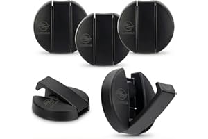 GENERICO Appendiabiti da parete Set da 5, Resistenza fino a 25 kg, Design Elegante, Facili da Installare, Ideali per Casa, Cucina e Ufficio (Nero)