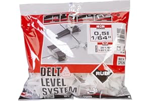 RUBI 3929 | Bridas de Nivelación para Cerámica | Brida de 0.5 mm para Baldosas Cerámicas de entre 3 y 12 mm | Para Formatos de 30x30 cm y Superiores | 100 unidades | BRIDA DELTA LEVEL SYSTEM