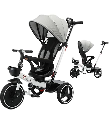 Tricycle QPlay Rito Air Junior - Pliable - Absorption des Chocs - Rouge