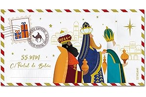 PARTYLOSOPHY OH Yeah - 33 Unidades - Servilleta Papel - Carta Reyes Magos - Decoración Reyes Magos - Mesa Decoración Reyes Magos - 33x33 cm - Vaso desechable - DISEÑO ÚNICO