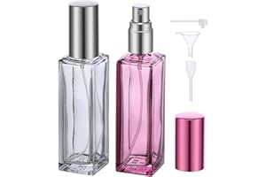 Segbeauty Vaporisateur Parfum Rechargeable, Parfum de Poche, 2 Pièces Atomiseur Parfum 20ml, Bouteille Vaporisateur de Parfum de Sac, Recharge Parfum pour Date