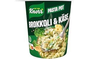 ‎KNORR Knorr Pasta Snack Pot Brokkoli & Käse leckere Instant Nudeln fertig in nur 5 Minuten 8x 62 g