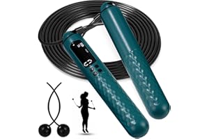 YULADO Springseil mit zähler, einstellbares Springseil mit Kugellager und rutschfesten Griffen - schnurloses für Workout, Fitness, Boxen für Männer, Frauen, Kinde