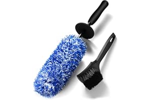 SOMLAW Spazzola Cerchi Auto, Spazzola Pulisci Cerchioni Auto, Microfibra Spazzola Ruote, per Cerchioni in Alluminio. Cura ottimale dei Cerchioni Senza Graffi, Pulizia per Tutti i Tipi di Cerchioni.