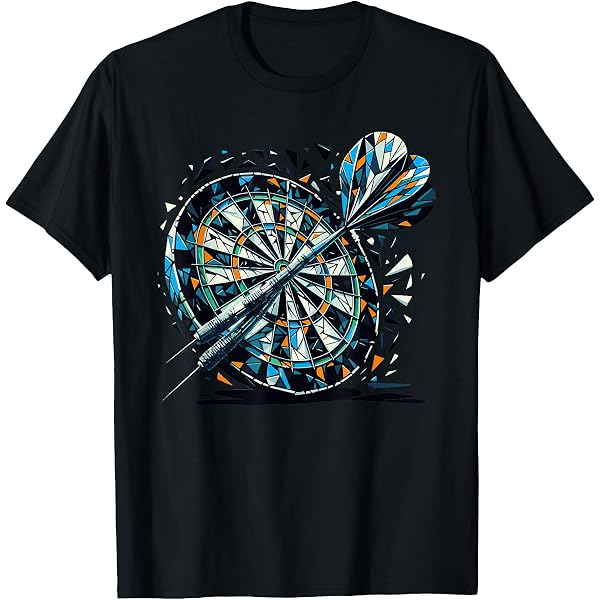 T-Shirt Dart King - Design Fléchettes Et Couronne, Cadeau Pour Joueurs Et Fans