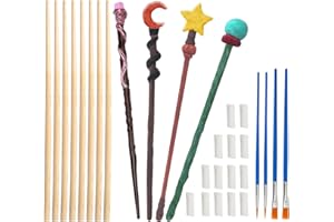 Matogle 8pcs DIY Baguettes Magique en Bois à Colorer pour Enfant Fille Garçon DIY Bâton avec Pâte à Modeler pour Loisir Créatif Fête Anniversaire Jouet Artisanat Classe