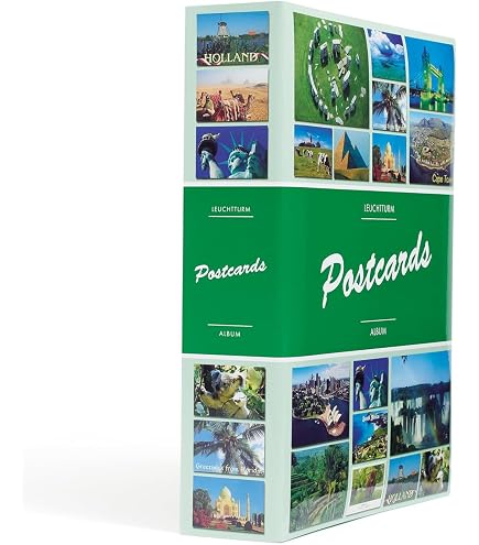 Leuchtturm 338284 Album de cartes postales CL à collectionner avec 50 pochettes transparentes Rouge