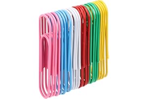 ALLBESTS 40 Pcs Jumbo Paper Clips Colored Paper Clips Large Paper Clips for School Office Personal Use(4 in)