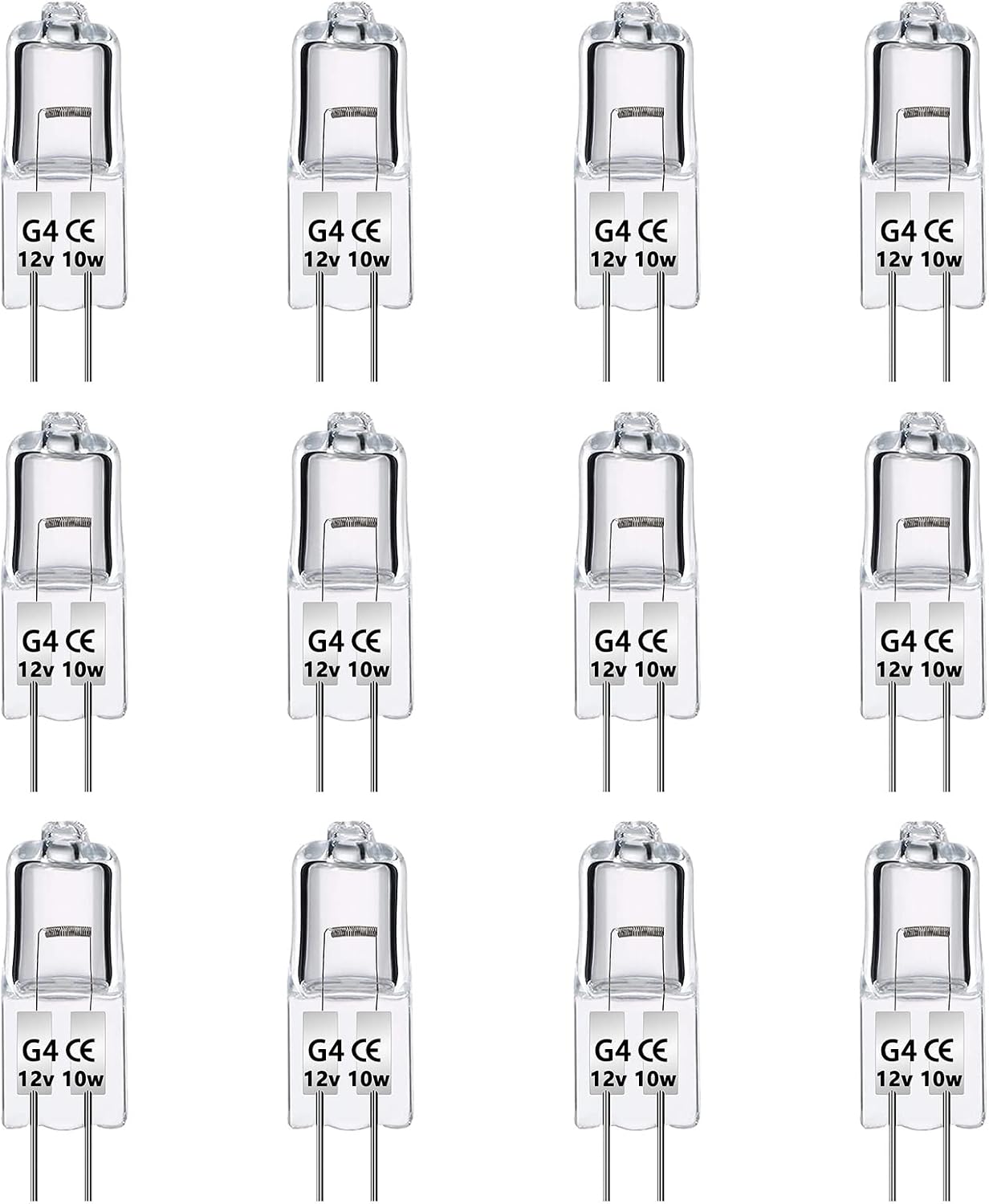 Qualité de Fabrication & Durabilité : Set med 12 st G4-halogenlampor 10 W 12 V dimb
