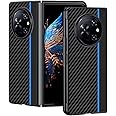 OIATROE Case for Tecno Phantom V Fold,[Heat dissipation] [Anti-fingerprint ] [Protect back camera] Ultra Silm Case Matte Material Cover for Tecno Phantom V Fold -Black blue