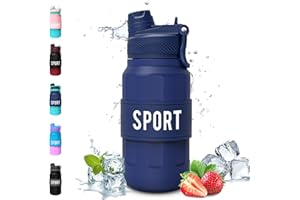 KollyKolla Gourde Enfant, 500ML Gourde Sport Avec Paille, Bouteille d'eau de Sport sans BPA, Gourde avec Paille et Flip Top, Anti-Fuite & Antidérapant, Convient pour Cyclisme Randonnée École Camping