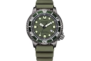 Citizen Herren Analog Eco-Drive Armbanduhr mit Gummiband Promaster Marine